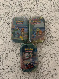 Pokemon TCG 25th Celebrations D21 Celebrations Mini Tins Lot 3x New Sealed Kanto - Image 1