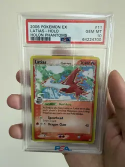 2006 POKEMON EX HOLON PHANTOMS #11 LATIAS-HOLO PSA 10 - Image 1
