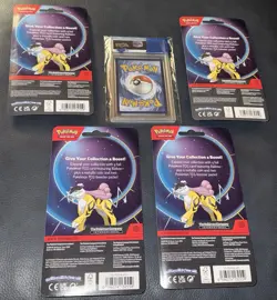 Pokemon Blister Packs X4 Mega Evolution & Phantasmal Flames W/ Bonus PSA Slab - Image 2