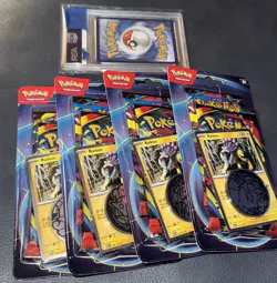 Pokemon Blister Packs X4 Mega Evolution & Phantasmal Flames W/ Bonus PSA Slab - Image 3