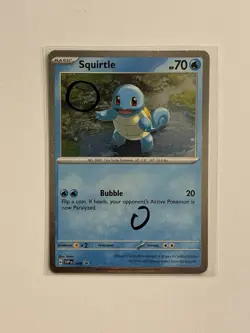 SWIRL Pokemon TCG Squirtle Black Star Promo SVP048 Cosmos Holo NM FAST SHIP O - Image 1