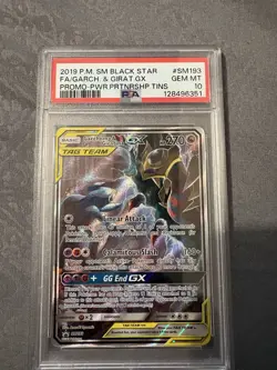 Garchomp & Giratina GX SM Black Star Promo SM193 Full Art Holo PSA 10 TAG TEAM - Image 1