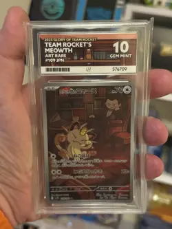 Pokemon - Team Rocket's Meowth 109/098 - Glory of Team Rocket - Graded - ACE 10 - Image 1
