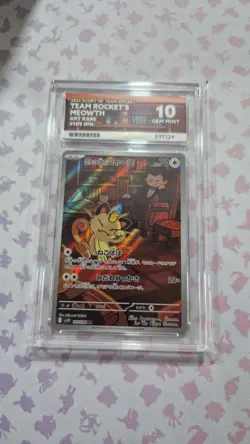 Team Rocket's Meowth 109/098 Glory of Team Rocket Pokemon Card GEM MINT ACE 10 - Image 1