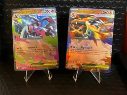 Pokemon Mega Charizard X ex + Mega Charizard Y ex 2 Card Promo Tin Set | NM - Image 1