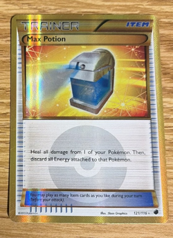 Pokemon Card Max Potion 121/116 Secret Rare HP Plasma Freeze - Image 1