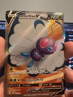 Pokemon TCG Butterfree v Darkness Ablaze Holo Card Full Art Ultra Rare 177/189 - Image 1