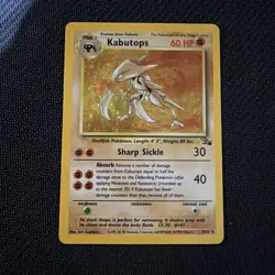 Kabutops Fossil Edition Holo 9/62 Pokemon Card - Image 2