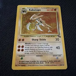 Kabutops Fossil Edition Holo 9/62 Pokemon Card - Image 3