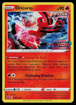 Pokemon Card - Oricorio (Prerelease) Sword & Shield Promo SWSH168 Holo - Image 1
