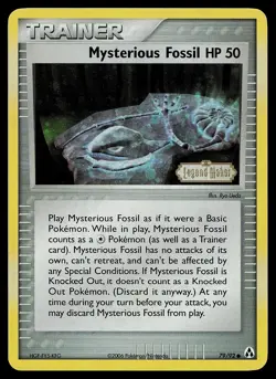 Pokemon Card - Mysterious Fossil Legend Maker 79/92 Common Reverse Holo Stamped - Image 1