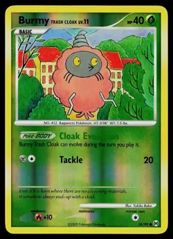 Pokemon Card - Burmy Trash Cloak Arceus 58/99 Reverse Holo Common - Image 1