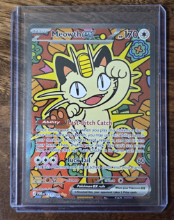 Pokemon Meowth EX 121/088 POR Foil 170HP Basic English Pokemon TCG Card - Image 1