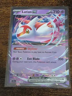 Pokemon TCG Surging Sparks Latias EX Double Rare Card 076/191 NM - Image 1