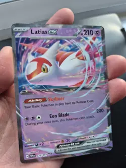Pokemon TCG Surging Sparks Latias EX Double Rare Holo Card 076/191 NM Condition - Image 3