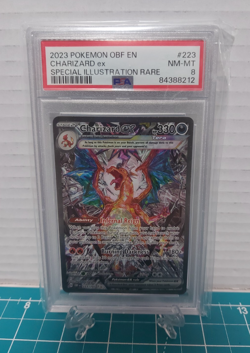 2023 POKEMON OBF EN-OBSIDIAN FLAMES SPECIAL ILLUSTRATION RARE CHARIZARD EX PSA 8 - Image 1