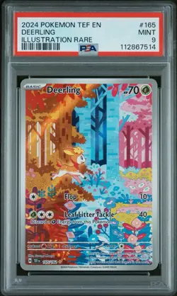 2024 POKEMON TEF EN-TEMPORAL FORCES #165 DEERLING ILLUSTRATION RARE PSA 9 - Image 1