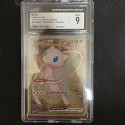 Pokemon Mew ex 205/165 CGC 9 Gold Metal UPC Promo Scarlet & Violet 151 - Image 1