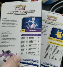 NEW Set of 2 Pokemon XY Evolutions Theme Deck MEWTWO PIKACHU Factory Sealed - Image 2
