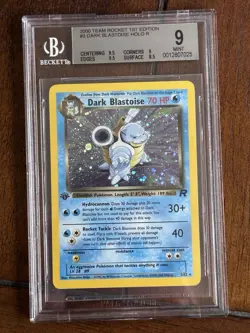 2000 Team Rocket 1st Edition Dark Blastoise #3 Holo Rare BGS 9 Pokemon - Image 1