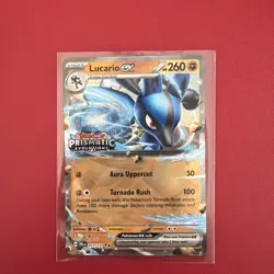 Lucario ex 051/131 Double Rare Holo Stamped Pokemon Prismatic Evolutions NM - Image 1