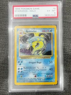 1999 Pokemon Base Set Gyarados Holo #6 PSA 9 EX-MT - Image 1