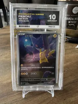Pokemon TCG S-Chinese Exclusive Pikachu Gengar 151C 172/151 AR ACE 10 - Image 1