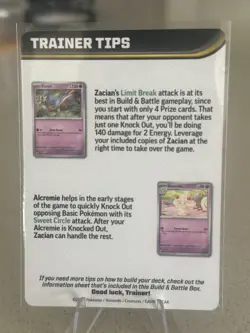 Pokemon TCG - Phantasmal Flames - Zacian Trainer Tips Card - Mega Gengar - Image 2