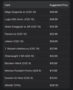 Pokemon Japanese CGC/AGS Graded Card Lot 10 Holo SR AR Promo Lugia Mewtwo - Image 2