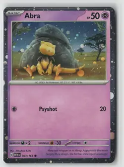 Abra 063/165 Holo Promo Miscellaneous Cards & Products Pokemon Near Mint - Image 1