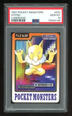 Pokemon Japanese Carddass 1997 097 Hypno Card 97 Bandai PSA 10 79944148 - Image 1