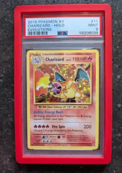 Pokemon TCG Evolutions XY Charizard Holo Card 11/108 PSA 9 | With Guard ✅ - Image 1