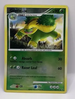 Pokemon Card Platinum Grotle 49/127 Uncommon Reverse Holo - Image 1