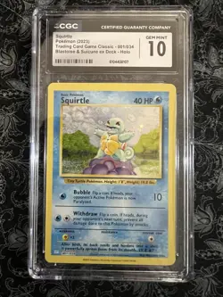 Squirtle Pokemon TCG Trading Card Game Classic 001/034 CGC 10 GEM MINT Holo 2023 - Image 1