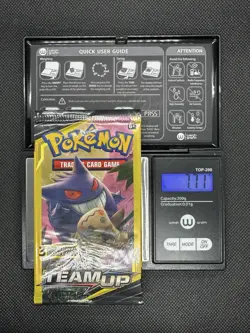 Rare Pokemon Team Up 3 Card Factory Sealed Booster Pack HEAVY 7.71g - Image 1