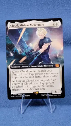 Cloud Midgar Mercenary EXTENDED ART #427 NM/M Final Fantasy MTG Non Foil 🔮 - Image 1