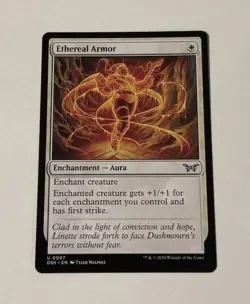 MTG ETHEREAL ARMOR - Duskmourn House of Horror LP - Image 1