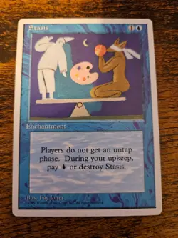Stasis - 4TH Edition MtG Magic Blue Rare English Excellent - Image 1