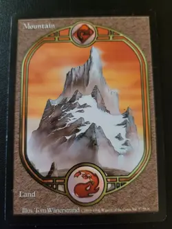 MTG Mountain 1998 Unglued UGL Full Art Basic Land LP Tom Wanerstrand Magic The G - Image 1