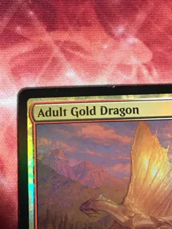 C6700 MTG MAGIC FORGOTTEN REALMS ADULT GOLD DRAGON #216 FOIL MP RARE - Image 3