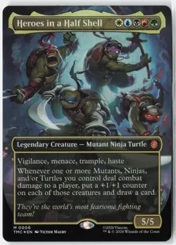 Heroes in a Half Shell Borderless Foil Teenage Mutant Ninja Turtles 6 NM - Image 1