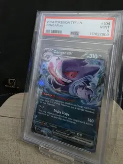2024 POKEMON TEF EN-TEMPORAL FORCES #104 GENGAR ex PSA 9 - Image 1