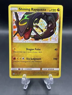 Shining Rayquaza - 56/73 - Holo Rare English Pokemon Shining Legends MP - Image 1