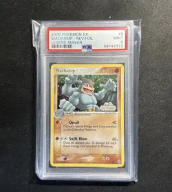 Pokemon EX 2006 Legend Maker Machamp Reverse Holo #9 PSA 9 MINT 9/92 POP 70 - Image 1