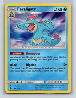 FERALIGATR 24/70 HOLO R DRAGON MAJESTY POKEMON LP - Image 1