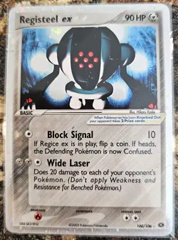Pokemon 2005 Emerald Registeel EX 100 HP - Image 1