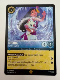 Disney Lorcana Moana Curious Explorer 155/204 Legendary NM Winterspell - Image 1