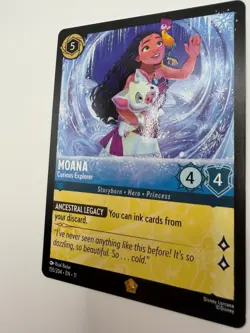 Disney Lorcana Moana Curious Explorer 155/204 Legendary NM Winterspell - Image 2