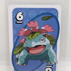 Venusaur Blue #6 Pokemon Mattel Japanese UNO Card NM/MINT - Image 2