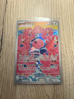 Pokemon Card TCG Flamigo 227/193 Holo Illustration Rare Paldea Evolved Art - Image 1